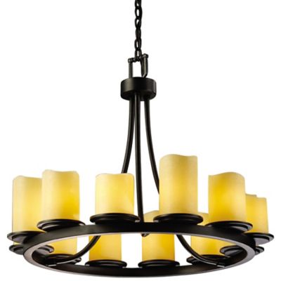 CandleAria Dakota 12 Light Chandelier by Justice Design Group - Starlight Lighting USA and Canada